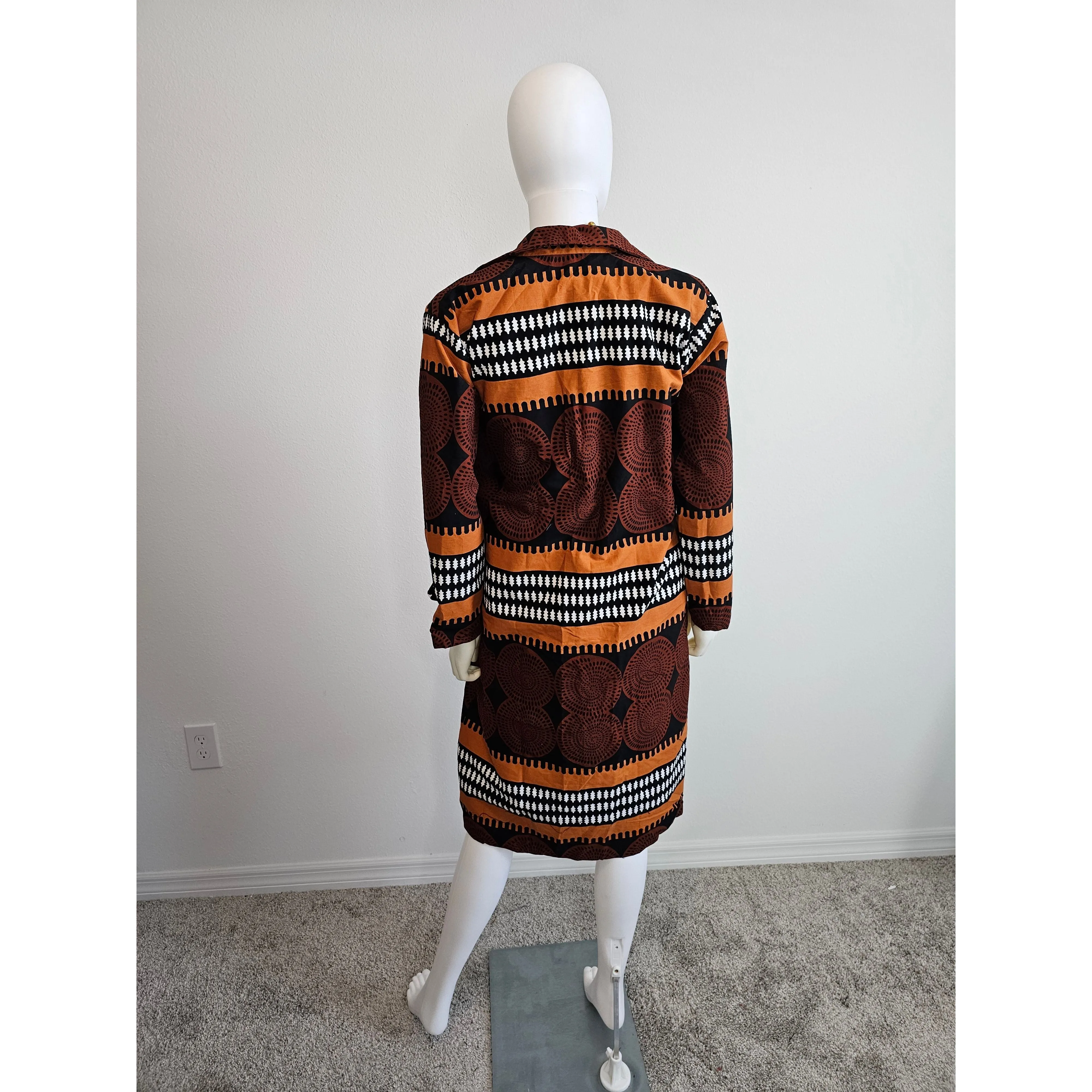 African Ankara Kitenge Two Piece Dress Suit Set - Made in Kenya