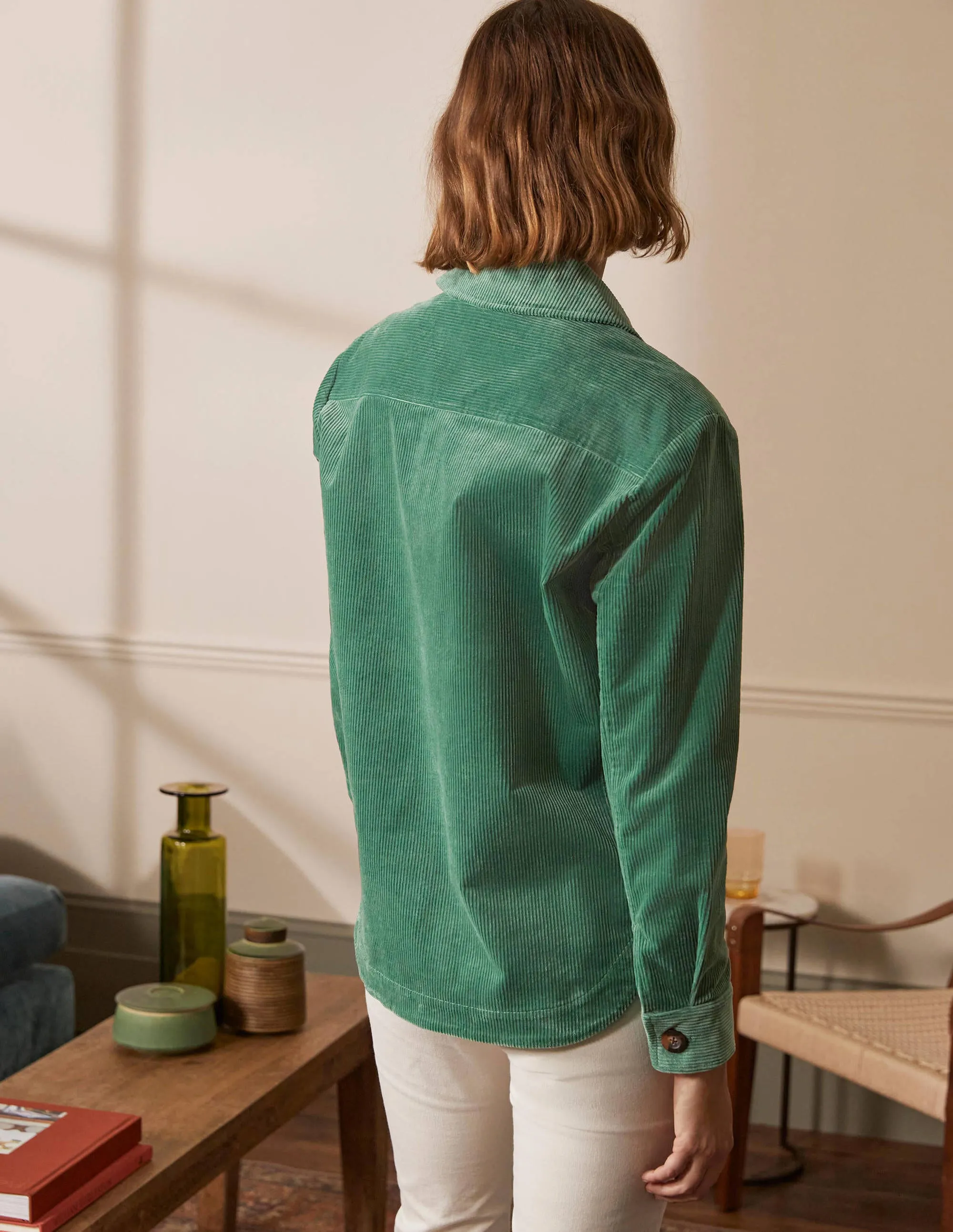 Cord Shacket-Sage Green
