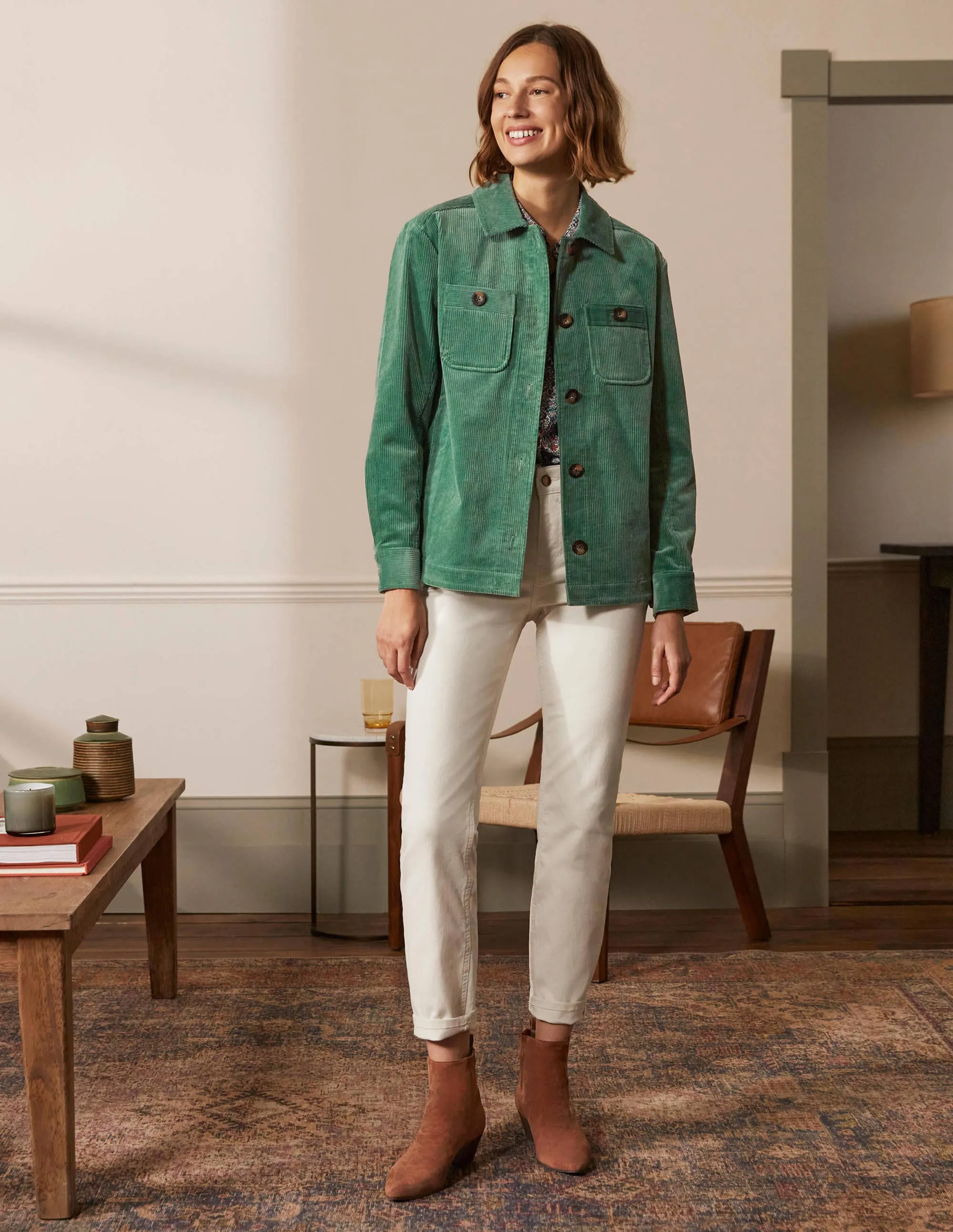 Cord Shacket-Sage Green