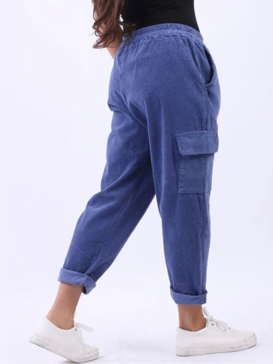 Italian Corduroy Pant r8638 - Denim