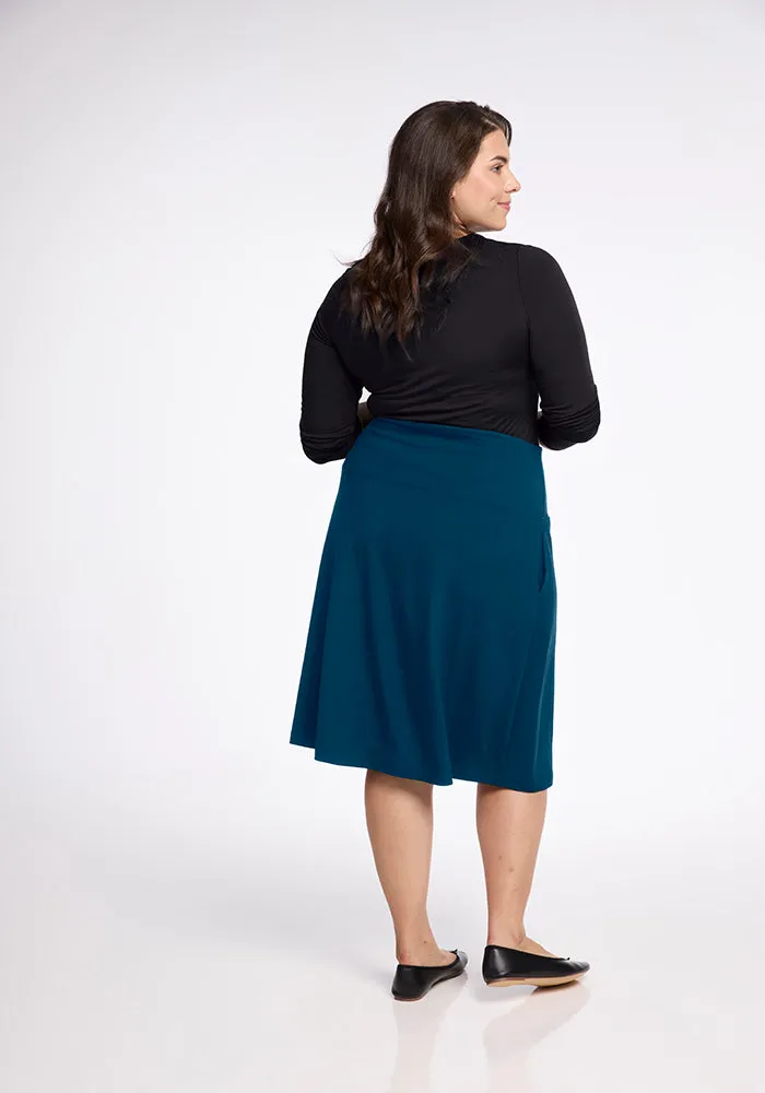 Marilyn Flowy Midi Skirt • Final Sale Deals! - Real Teal