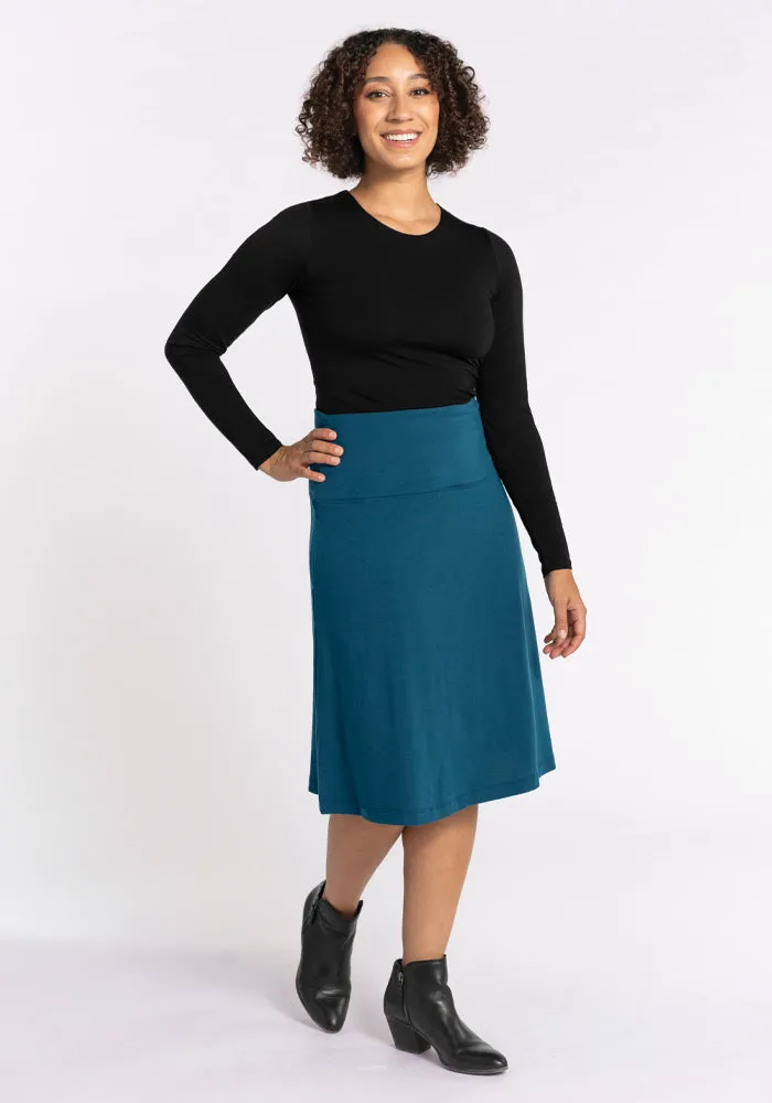 Marilyn Flowy Midi Skirt • Final Sale Deals! - Real Teal