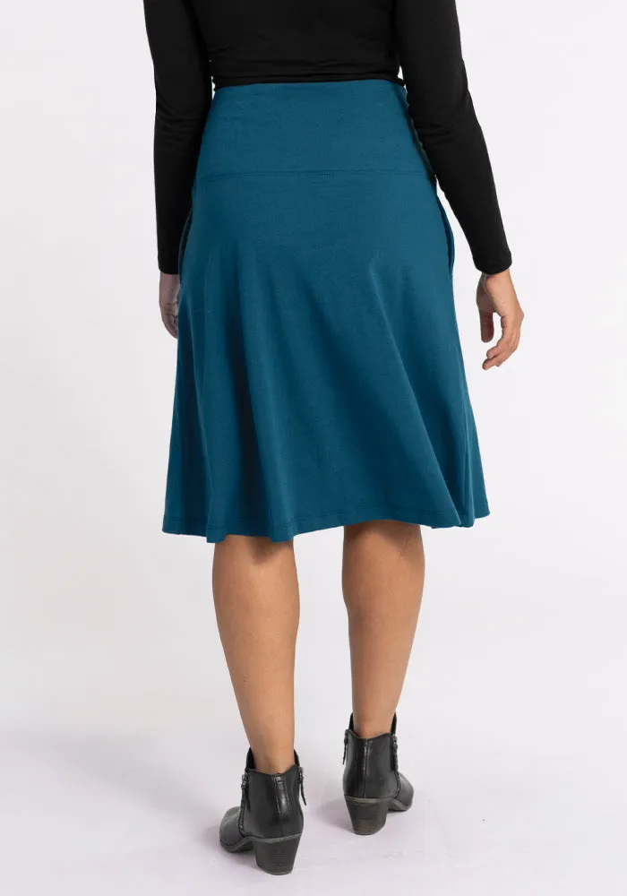 Marilyn Flowy Midi Skirt • Final Sale Deals! - Real Teal