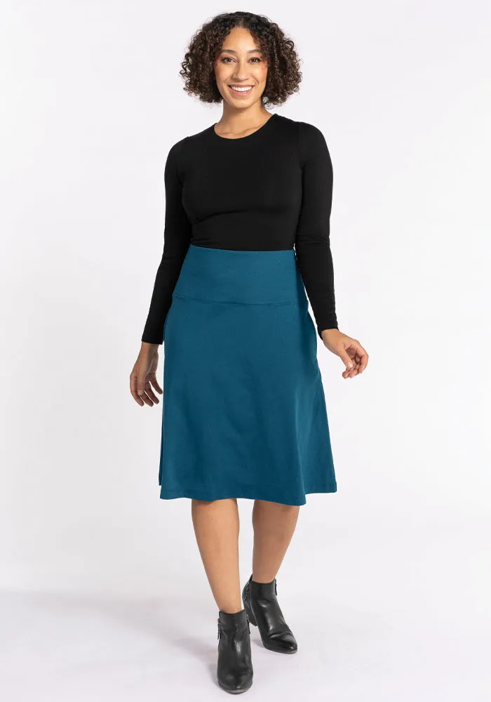 Marilyn Flowy Midi Skirt • Final Sale Deals! - Real Teal