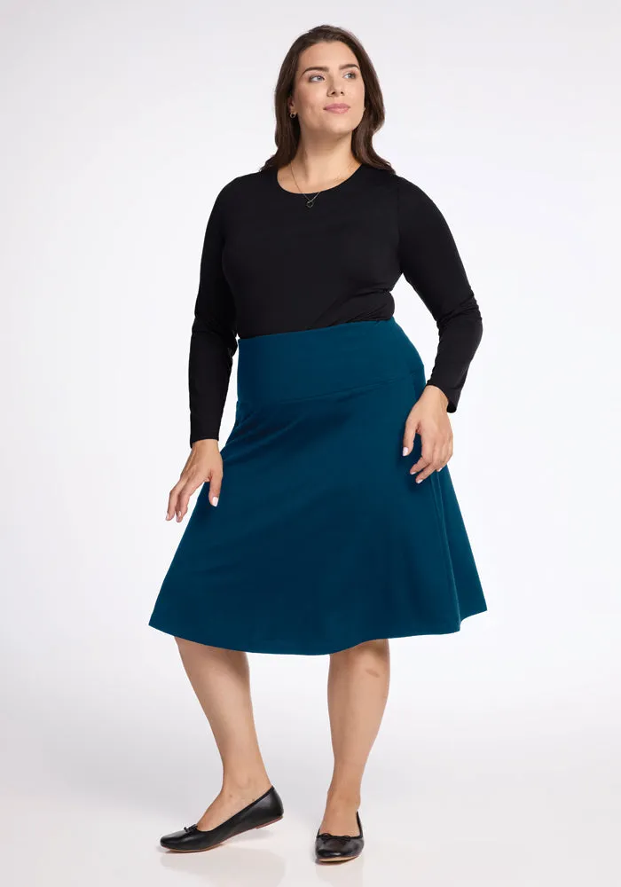 Marilyn Flowy Midi Skirt • Final Sale Deals! - Real Teal