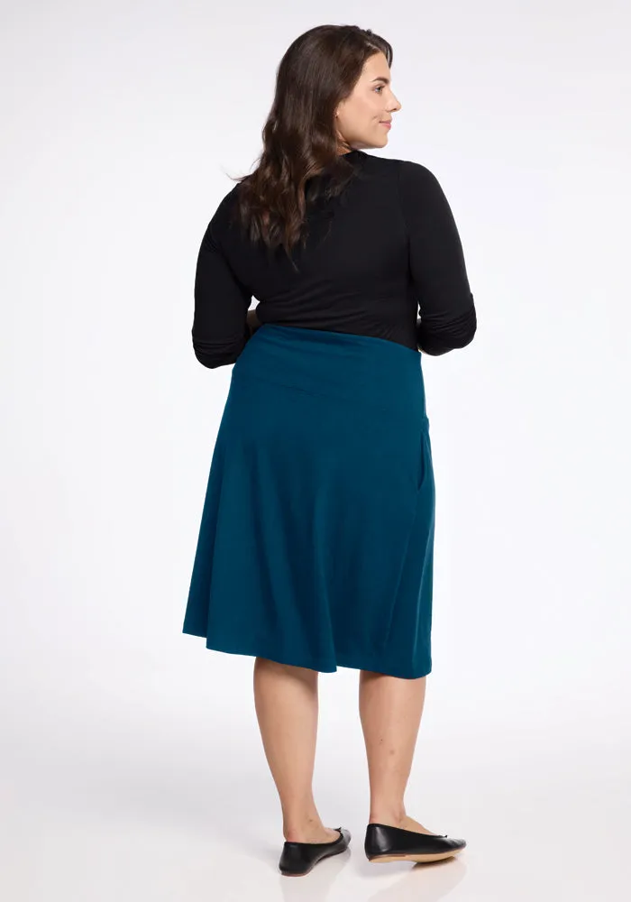Marilyn Flowy Midi Skirt • Final Sale Deals! - Real Teal