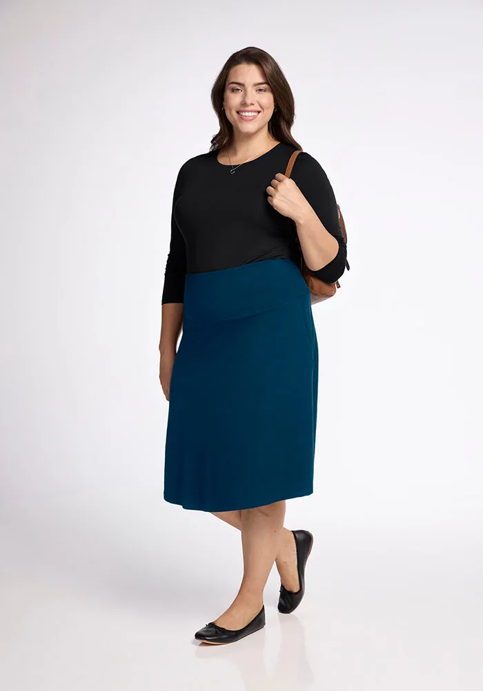 Marilyn Flowy Midi Skirt • Final Sale Deals! - Real Teal