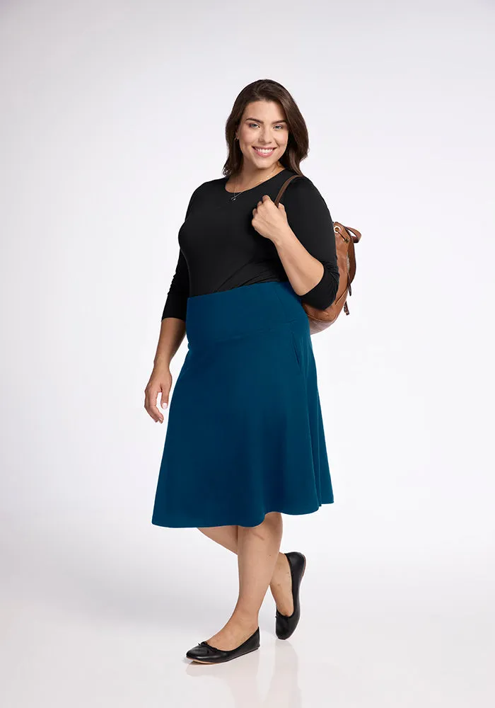 Marilyn Flowy Midi Skirt • Final Sale Deals! - Real Teal