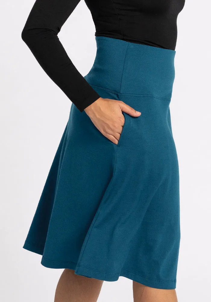 Marilyn Flowy Midi Skirt • Final Sale Deals! - Real Teal