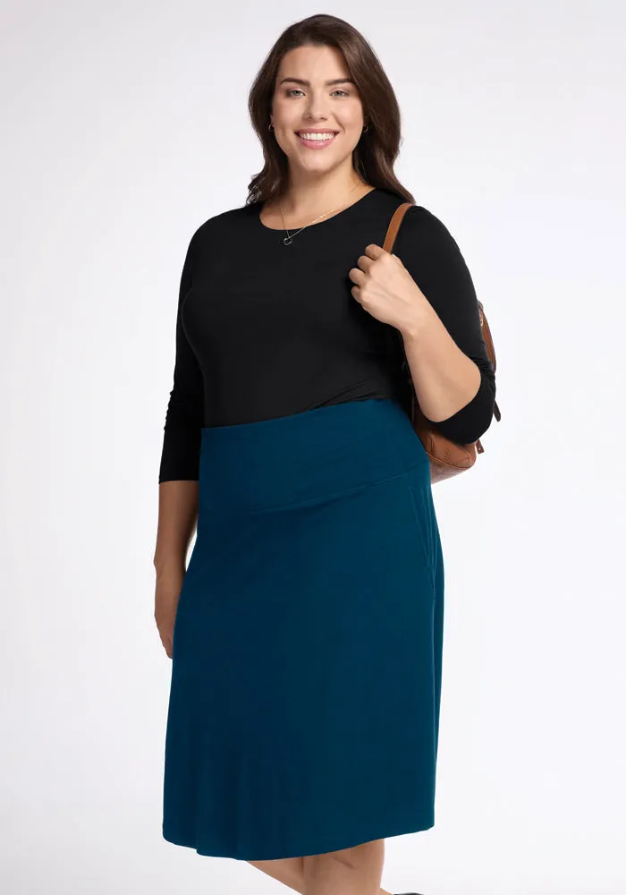 Marilyn Flowy Midi Skirt • Final Sale Deals! - Real Teal