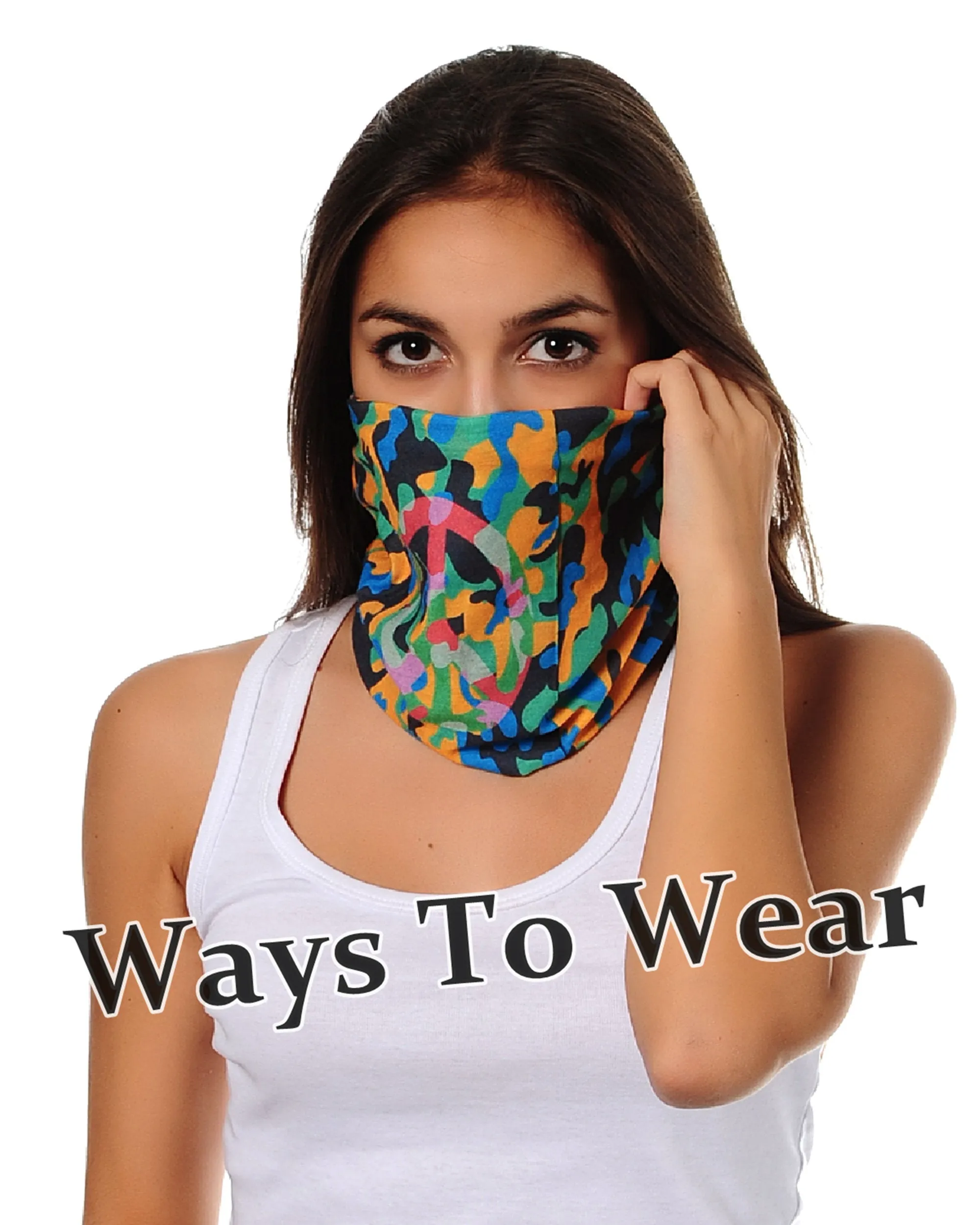 Neck Gaiter-Face Mask-Coolmax Bandana-Abstract Cyan-Green Color Bandana-Sports Bandana-Quality Gift Active Purpose Headwear Face Shield