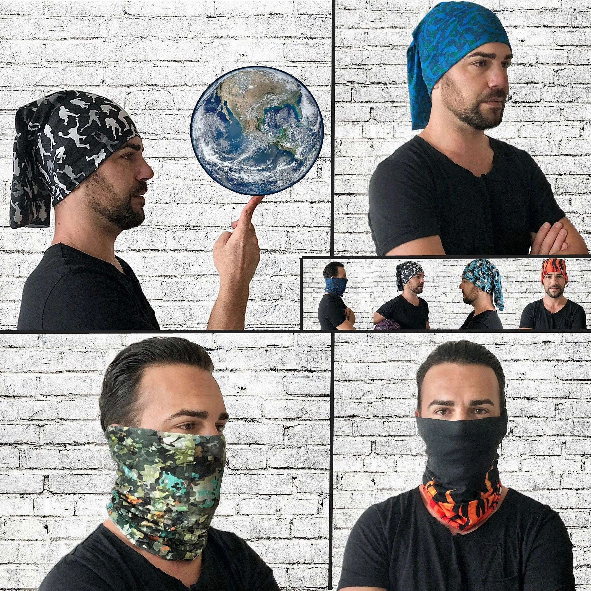 Neck Gaiter-Face Mask-Coolmax Bandana-Abstract Cyan-Green Color Bandana-Sports Bandana-Quality Gift Active Purpose Headwear Face Shield