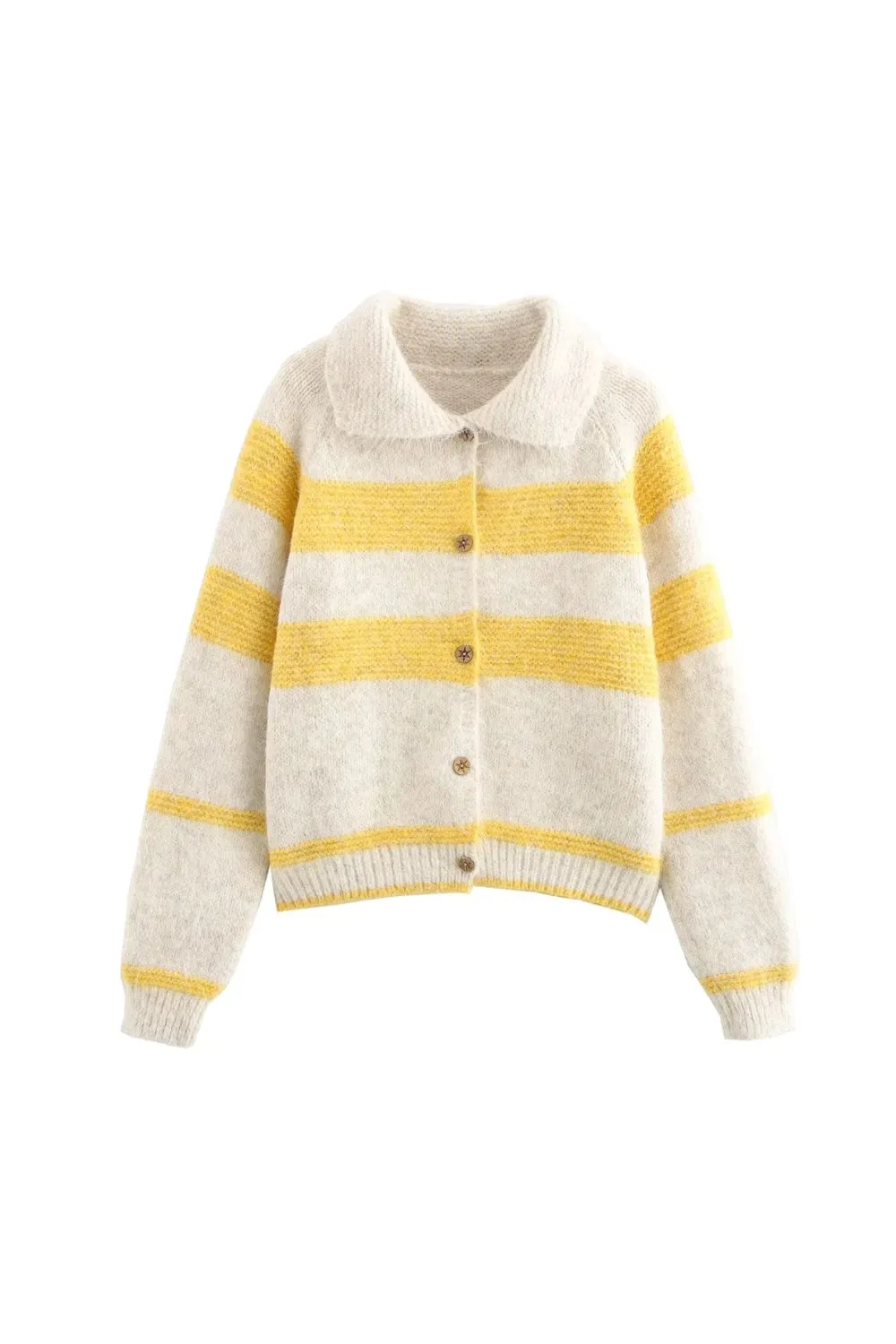 'Paige' Collared Striped Knit Sweater