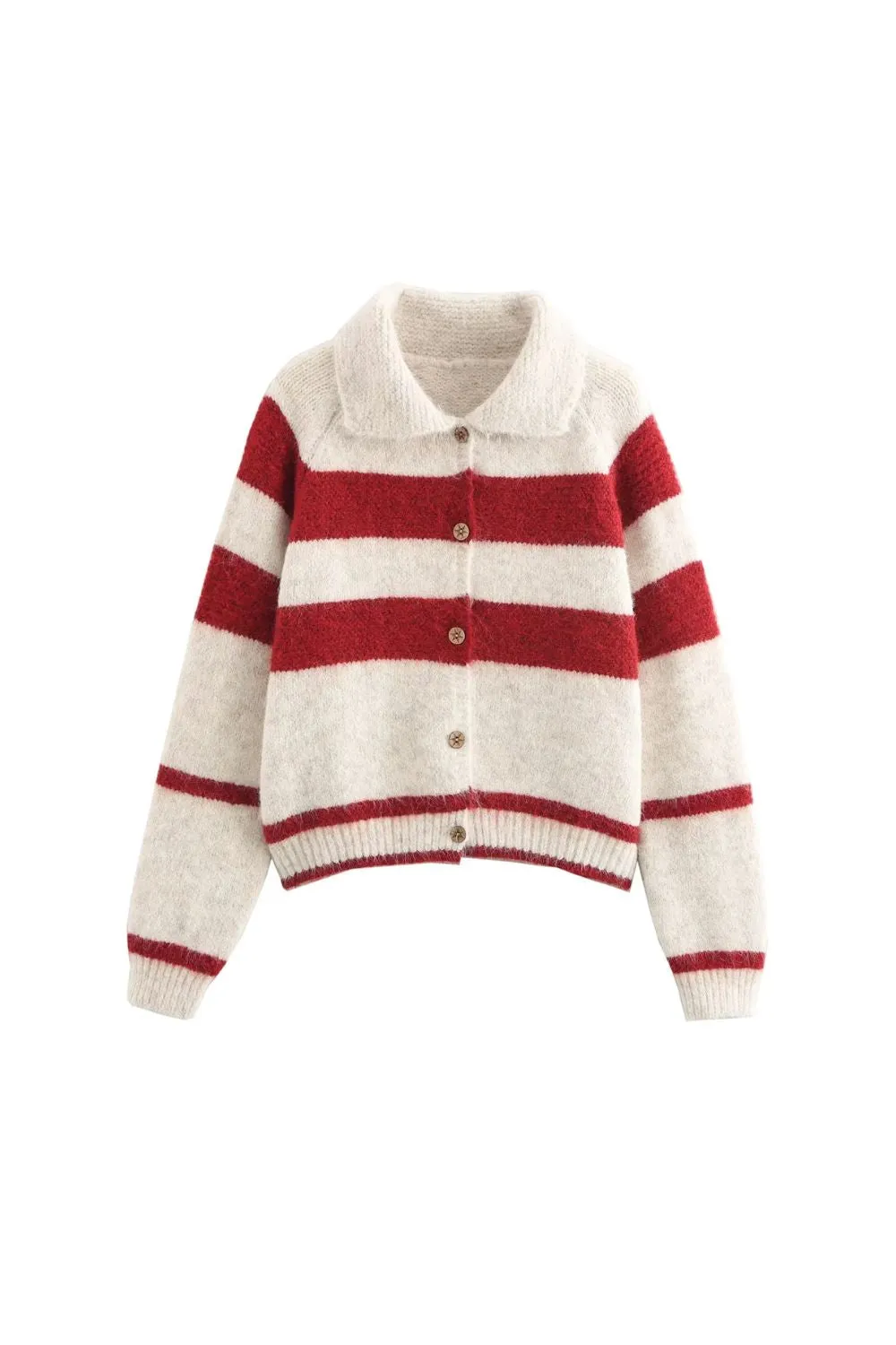 'Paige' Collared Striped Knit Sweater