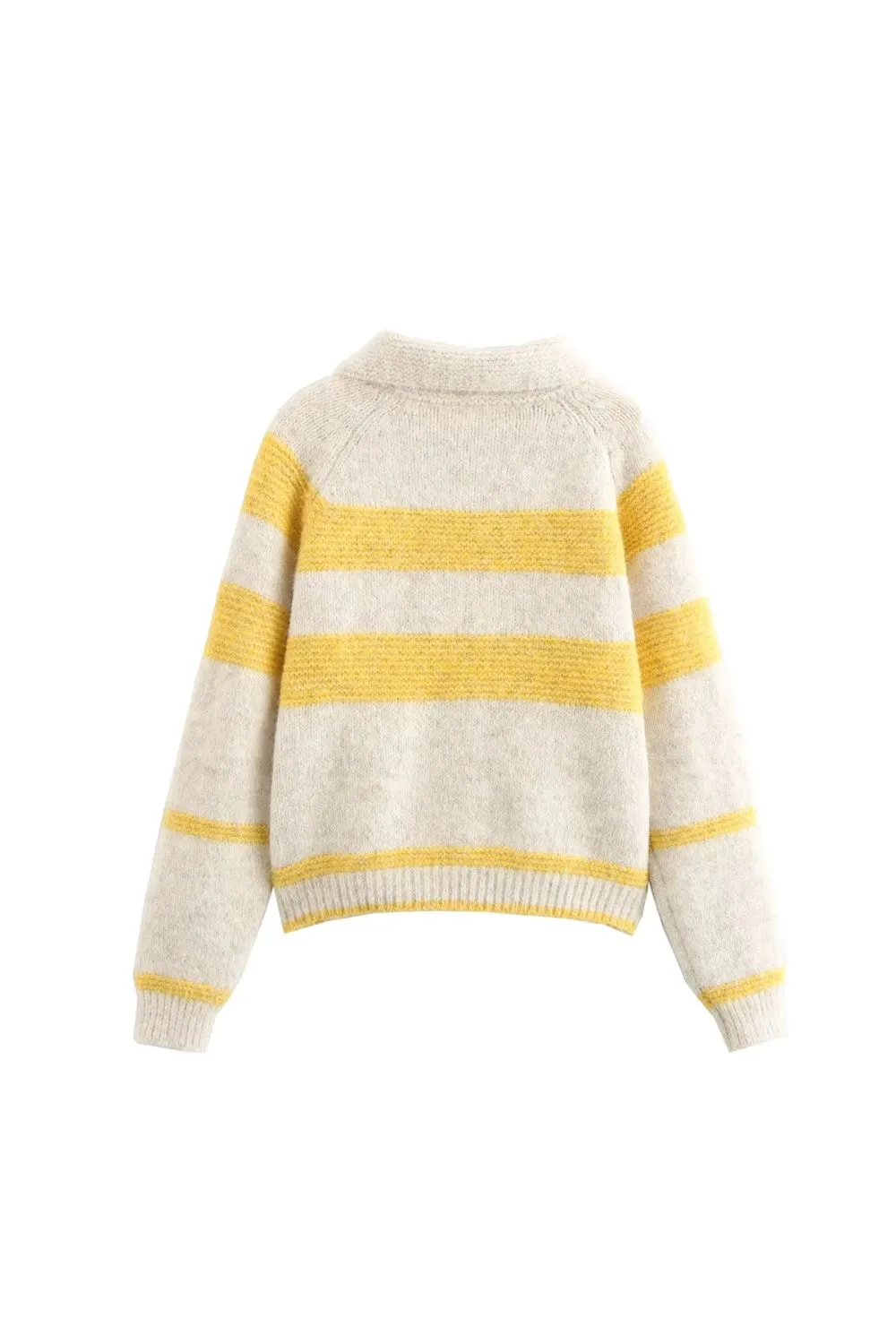 'Paige' Collared Striped Knit Sweater