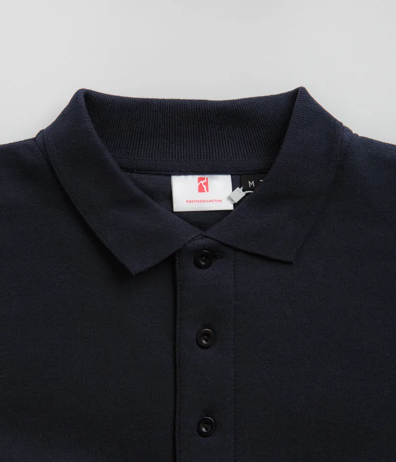 Poetic Collective Heavy Polo Sweatshirt - Dark Navy