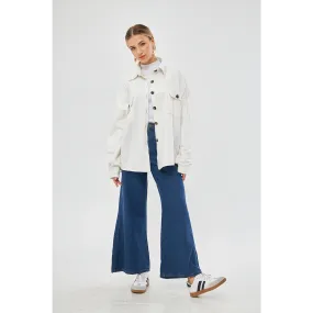 White Oversized Shacket